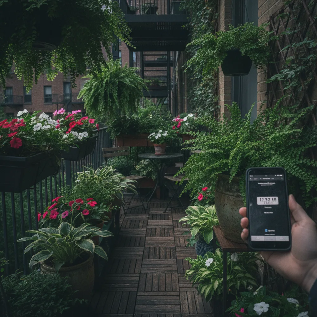 Balcon à l'ombre : mesurer la lumière avant de choisir ses plantes