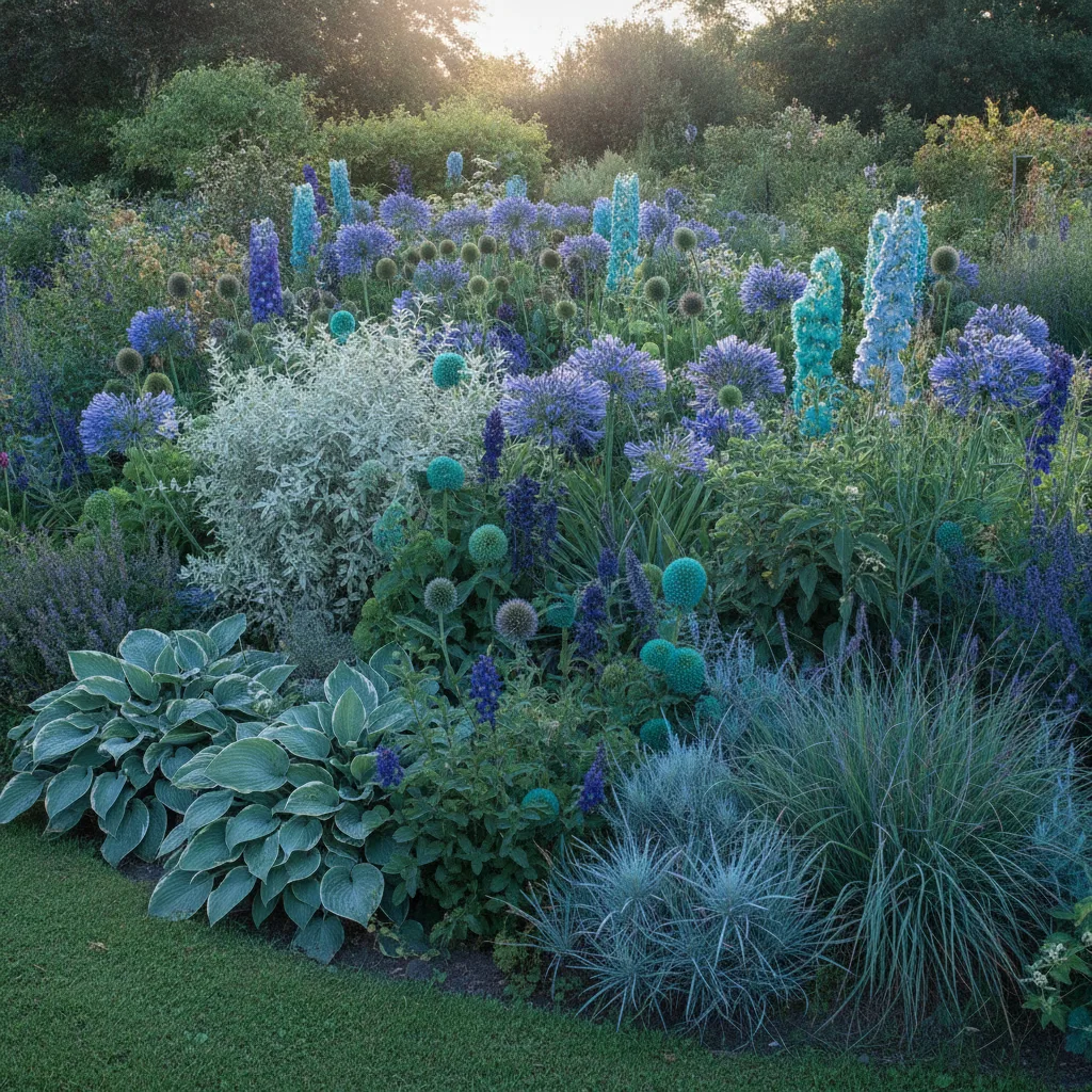 Bleu canard au jardin : quelles plantes et feuillages pour cette teinte