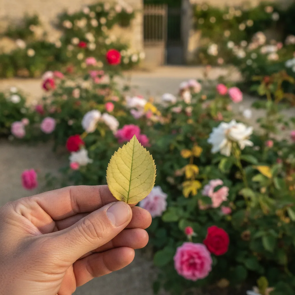Chlorose des rosiers en sol calcaire : lire les feuilles pour agir