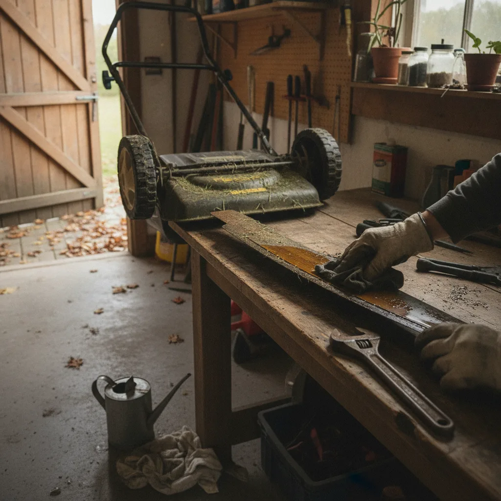 Entretenir la lame de tondeuse : stockage et anticorrosion en octobre