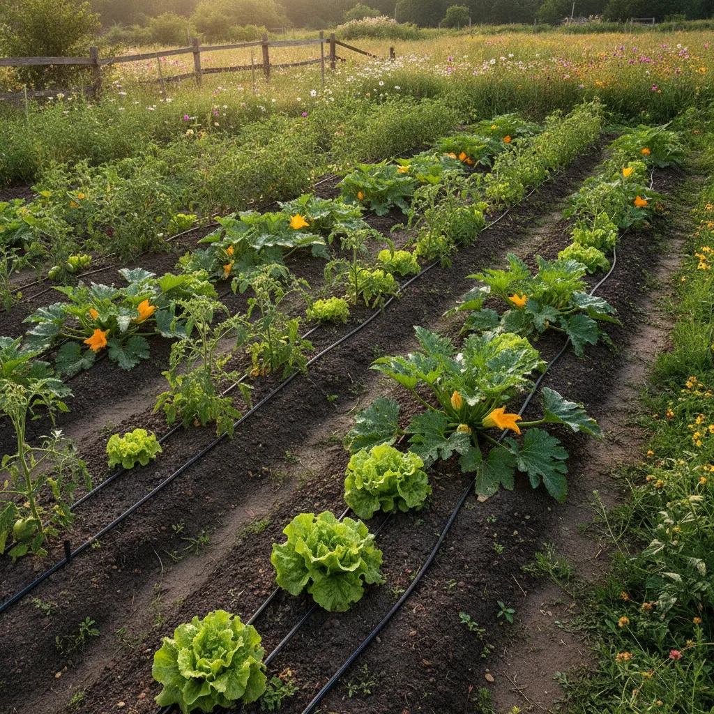 Goutte-à-goutte au potager : calculer le bon débit par culture