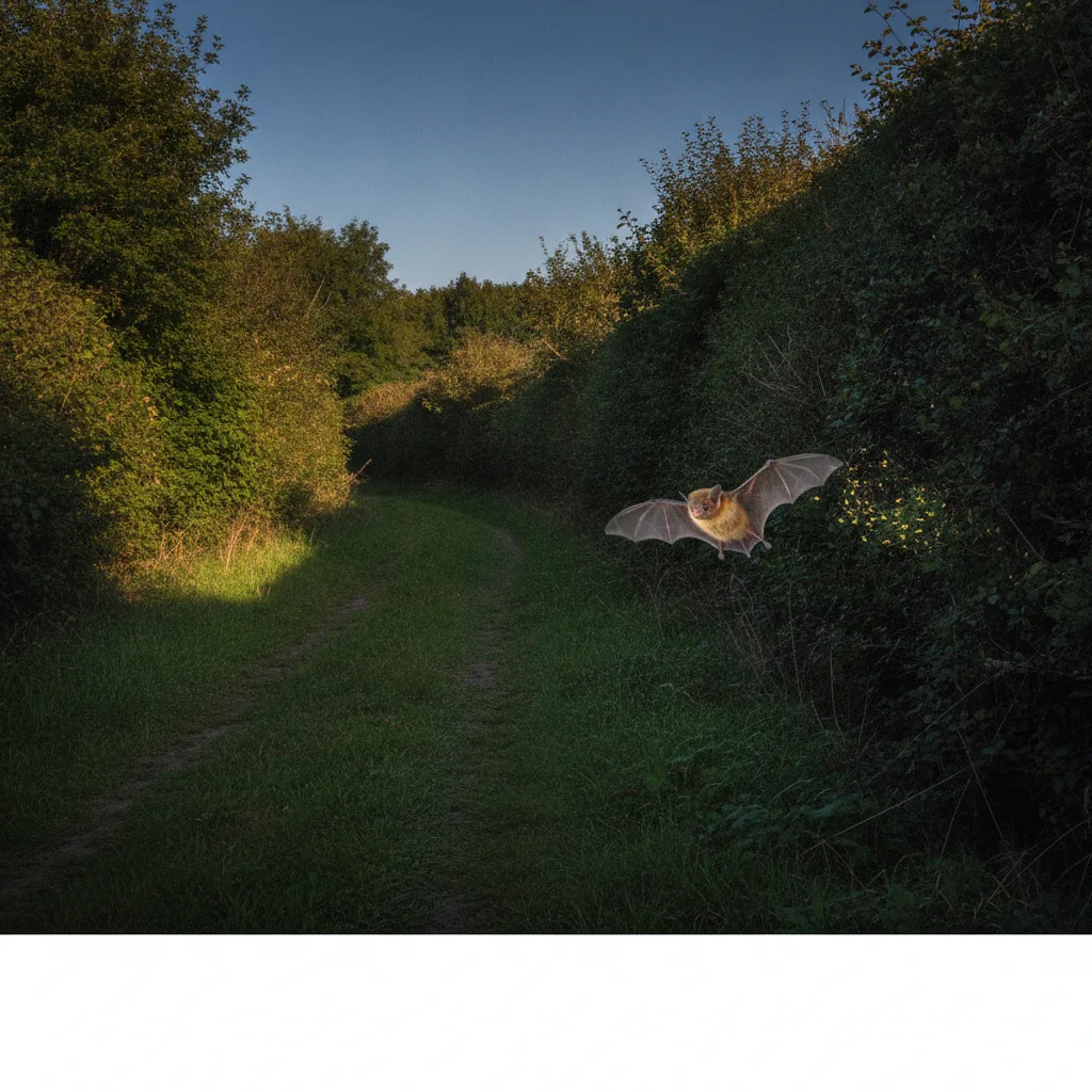 Haie champêtre et chauves-souris : aménager un couloir de chasse nocturne