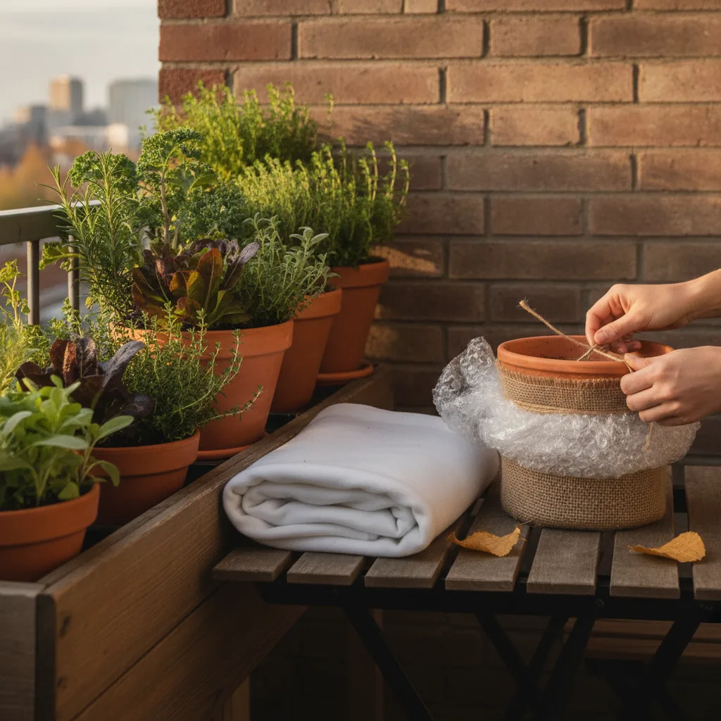 Hiverner son potager de balcon en octobre : le guide des pots