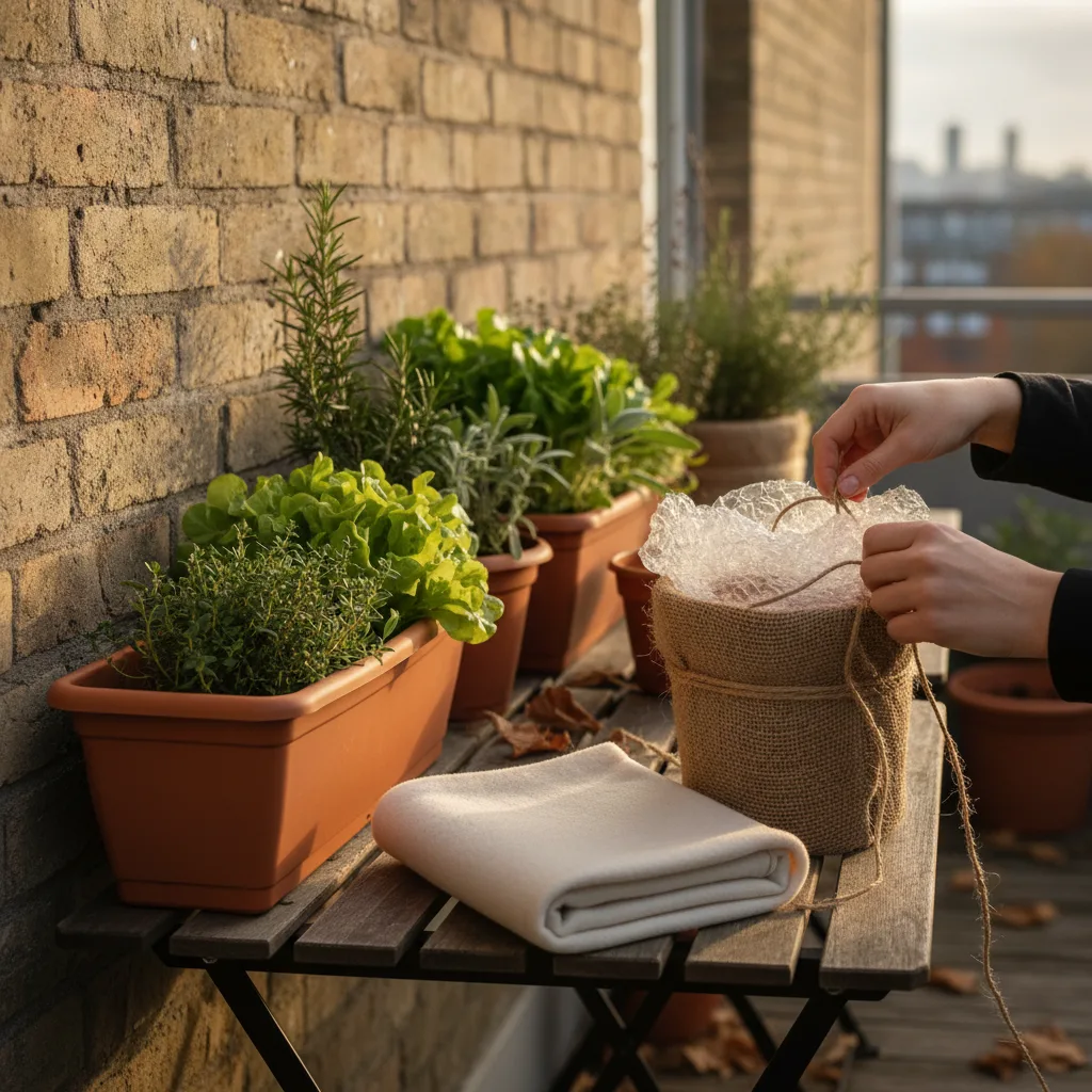 Hiverner son potager de balcon en octobre : le guide des pots