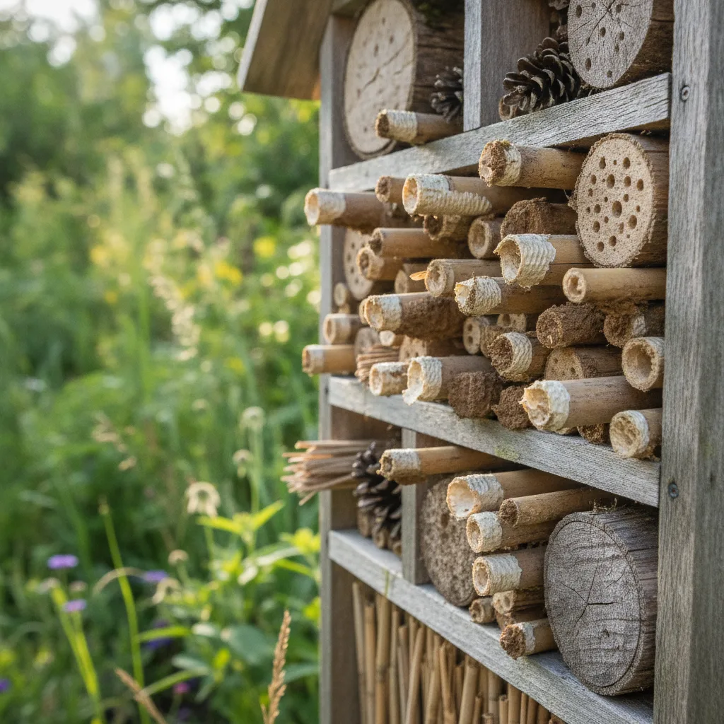 Hôtel à insectes : entretenir et nettoyer les gîtes en été