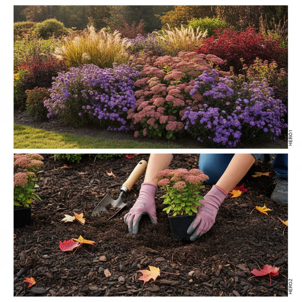 Massif coloré d'automne : associer floraisons et feuillages en septembre