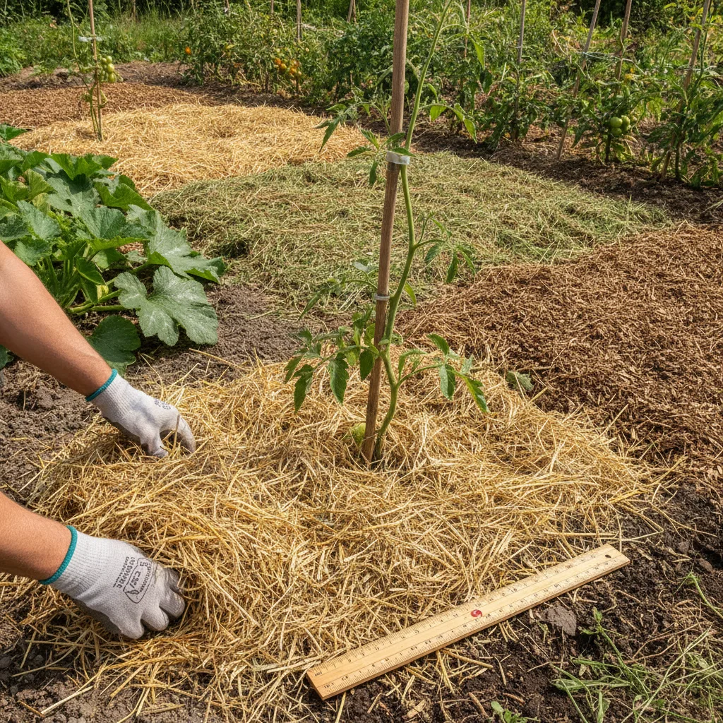 Paillage au potager : quelle épaisseur et quel matériau selon la culture