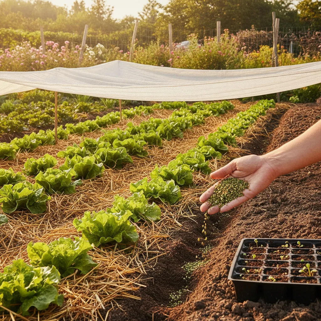 Salades en juillet : éviter la montée en graines et relancer les semis