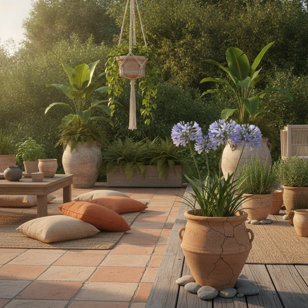 Terrasse bohème : aménager avec des plantes sans perdre le fil