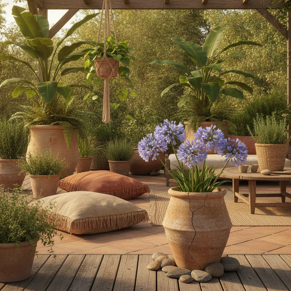 Terrasse bohème : aménager avec des plantes sans perdre le fil